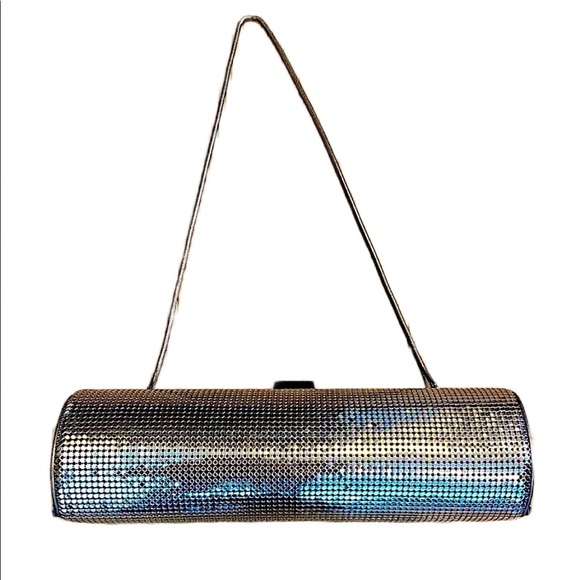 ๐HP๐๐VERY RARE STUNNING WHITING & DAVIS SEQUIN MESH CYLINDER BAG CLUTCH๐ - Picture 2 of 9